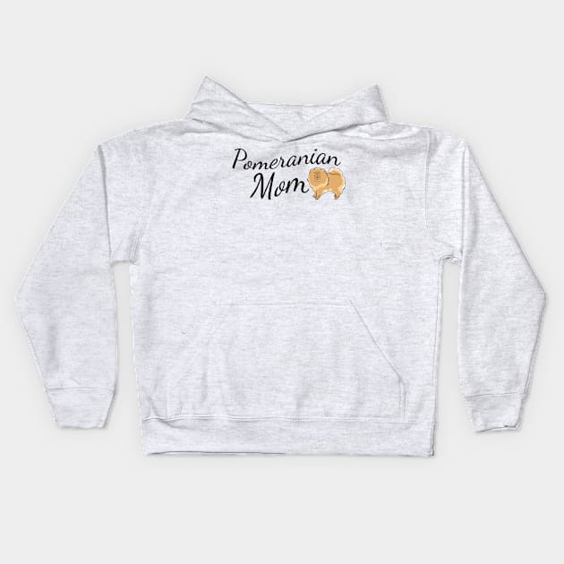 Pomeranian Dog Mom Kids Hoodie by tribbledesign